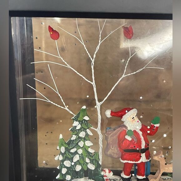 Winter Lane Musical Glitter Globe Lantern - Santa Scene Sold out on HSN!! EUC - Picture 4 of 9